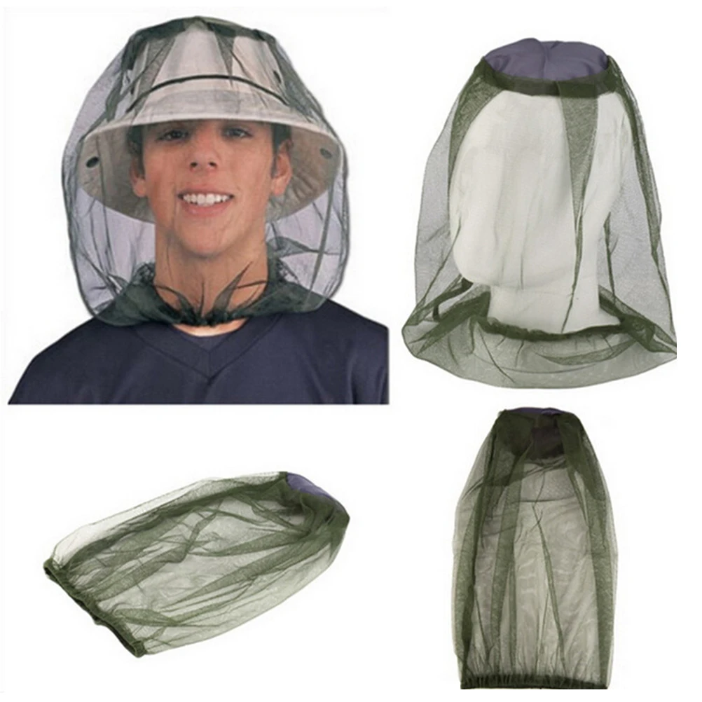 

Fabric Anti Midge Mosquito Bee Hat Insect Bug Mesh Mask Cap Head Net Mesh Face Protect Outdoor Fishing Forest Jungle Travel Camp