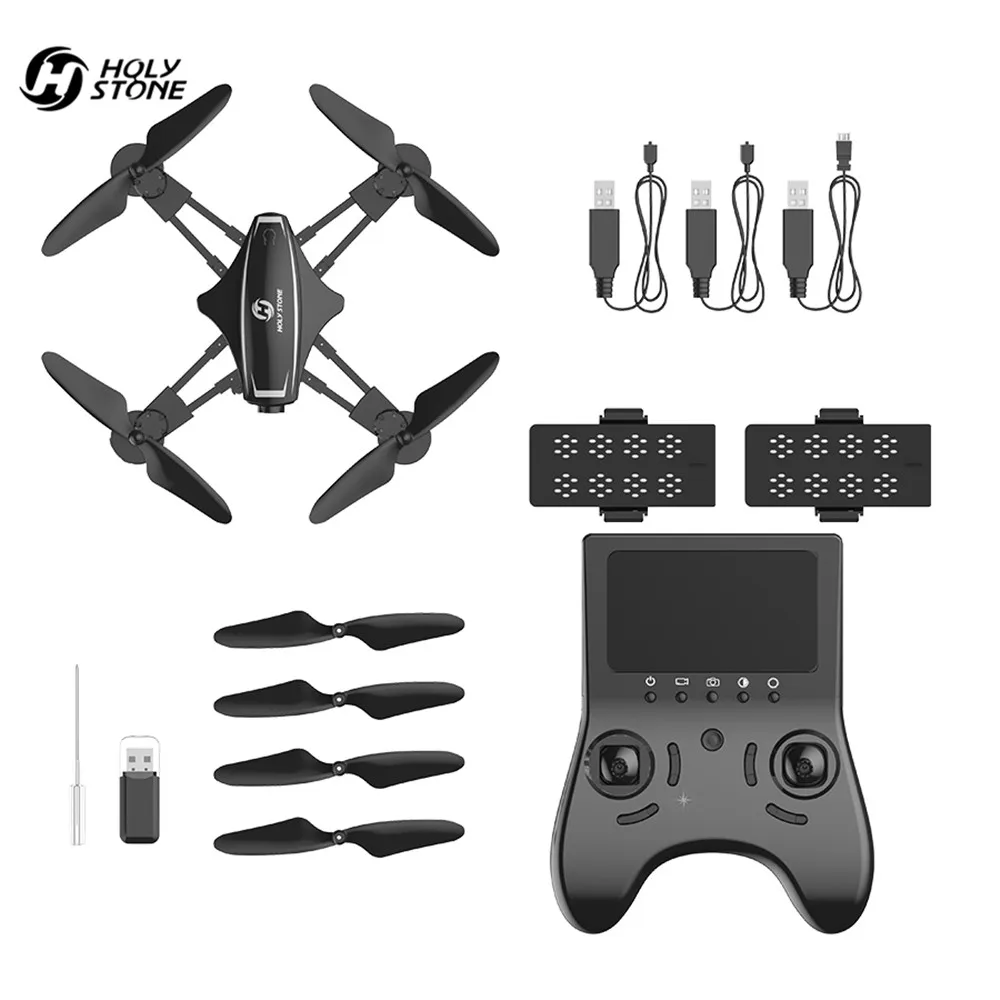 Black Drone Holy Stone HS230 Радиоуправляемый Дрон 5,8 ГГц FPV Wifi 720P HD камера Дрон высокая скорость ЖК-экран сопротивление ветра RC вертолет Квадрокоптер - Цвет: Black Drone