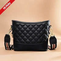 100 genuine leather material hobo bag ladies shoulder bag classic luxury fashion black messenger bag business female bag
