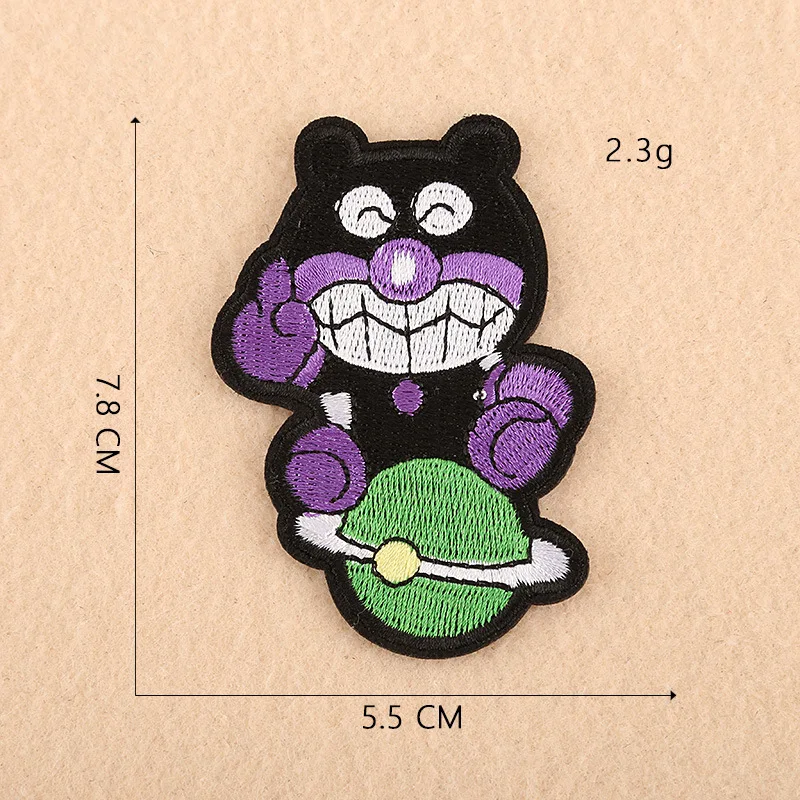 Мультяшные комиксы Anpanman, нашивки с железной вышивкой, нашивки для одежды, Diy наклейки, аксессуары для одежды