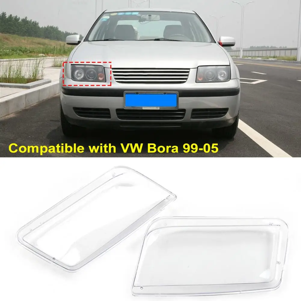 

Headlight Cover Clear Lens Protective Plastic Replacement Headlamp Lens Shell Lampshade 1J5941017AH 1J5941017BH for VW Bora99-05