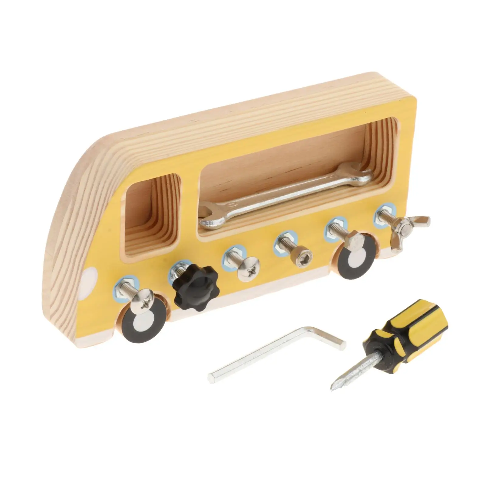 

Детский набор винтовых болтов, отвертка, доска, занятый автобус, практичный материал для жизненных навыков, обучающие игрушки для малышей