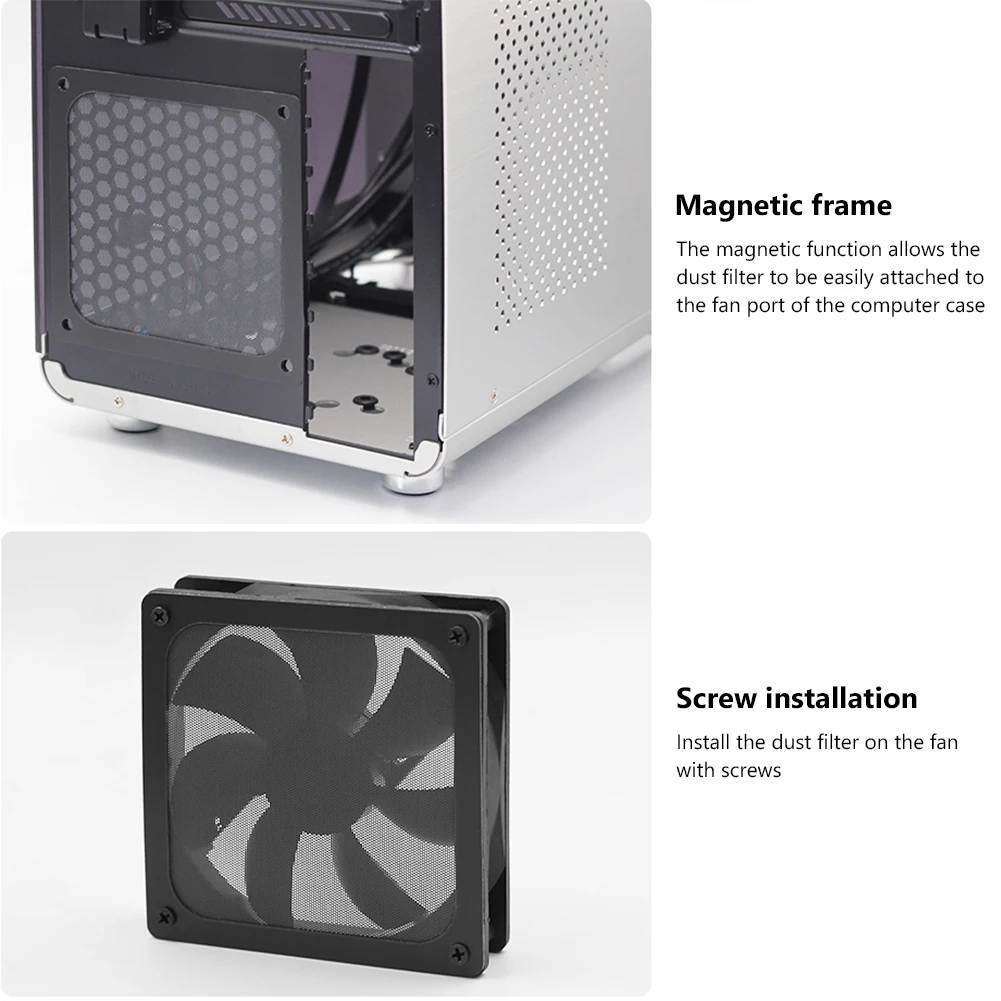 8X8 12X12 14X14CM Computer PC Case Fan Magnetic Magnet Dust Filter Mesh Net Cover Guard Anti-dust Frame Grill For Fans | Компьютеры и