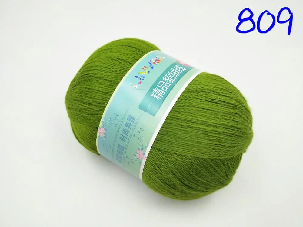 color 809 250 г/лот пряжа для вязания и вязания крючком ручная вязка и вязание крючком Айсберг норковая ворсистая нить, норковая Шерсть Ручная ткацкая линия ZL3288 - Цвет: color 809