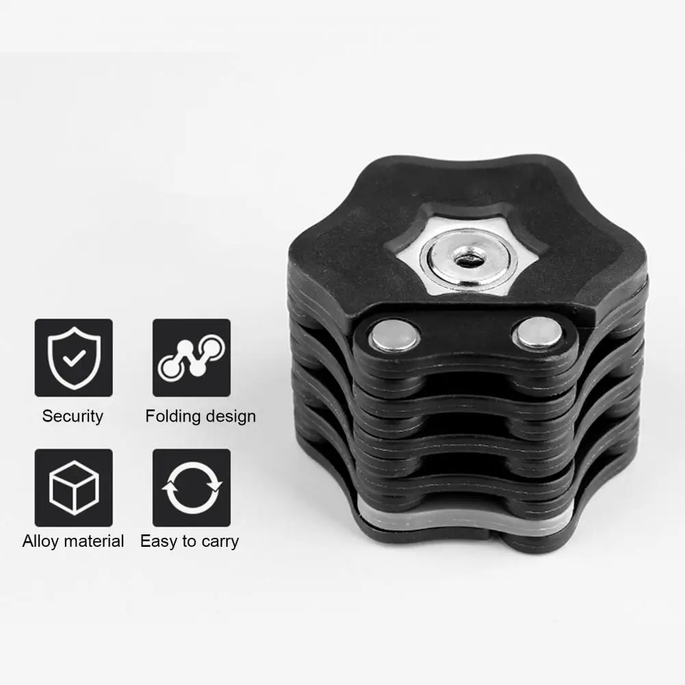 

Mini Foldable Anti-theft Chain Shape Bicycle Lock Bike Safety Tool Accessory Bicycle Lock Bike Safety Tool Accessory