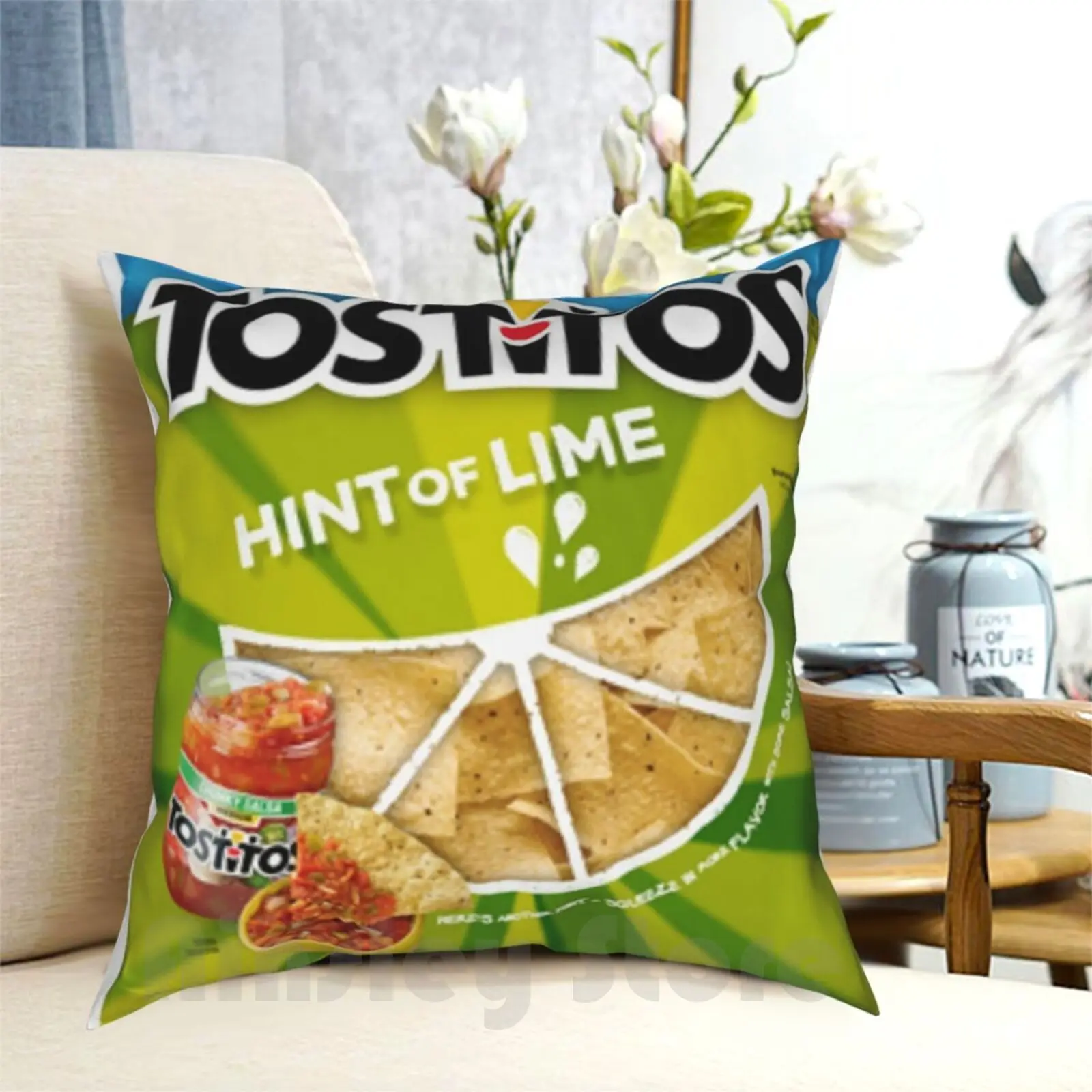 

Hint Of Lime Pillow Case Printed Home Soft Throw Pillow Hint Of Lime Chips Lime Lemonade Lemon Sour Margharitas Snacks