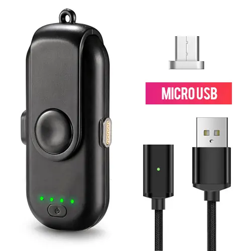 For Micro Black TOPZERO Портативный 4 Мини power Bank Магнитная Быстрая зарядка для iPhone samsung Micro type C Мобильный телефон power bank зарядное устройство - Цвет: For Micro Black