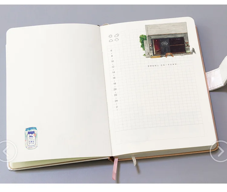 Милый блокнот для путешественников, Kawaii ежедневник, ежедневник,, Filofax, еженедельный ежедневный блокнот для путешественников с цветными страницами, канцелярские принадлежности
