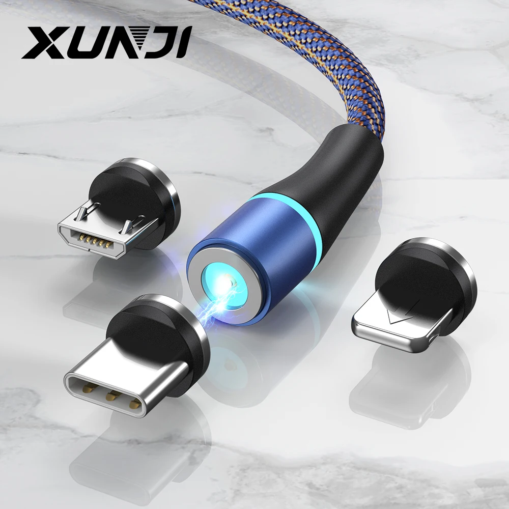 Магнитный зарядный Usb кабель XUNJI Type C Micro для Xiaomi Redmi Note 8 Samsung A50|Кабели мобильных