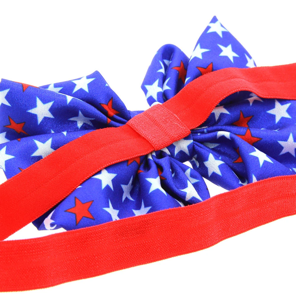 

Four Seasons Princess Baby Girls Headband Cotton Polyester Fibre With Stars Print Bowknot Party Headwear Hairband