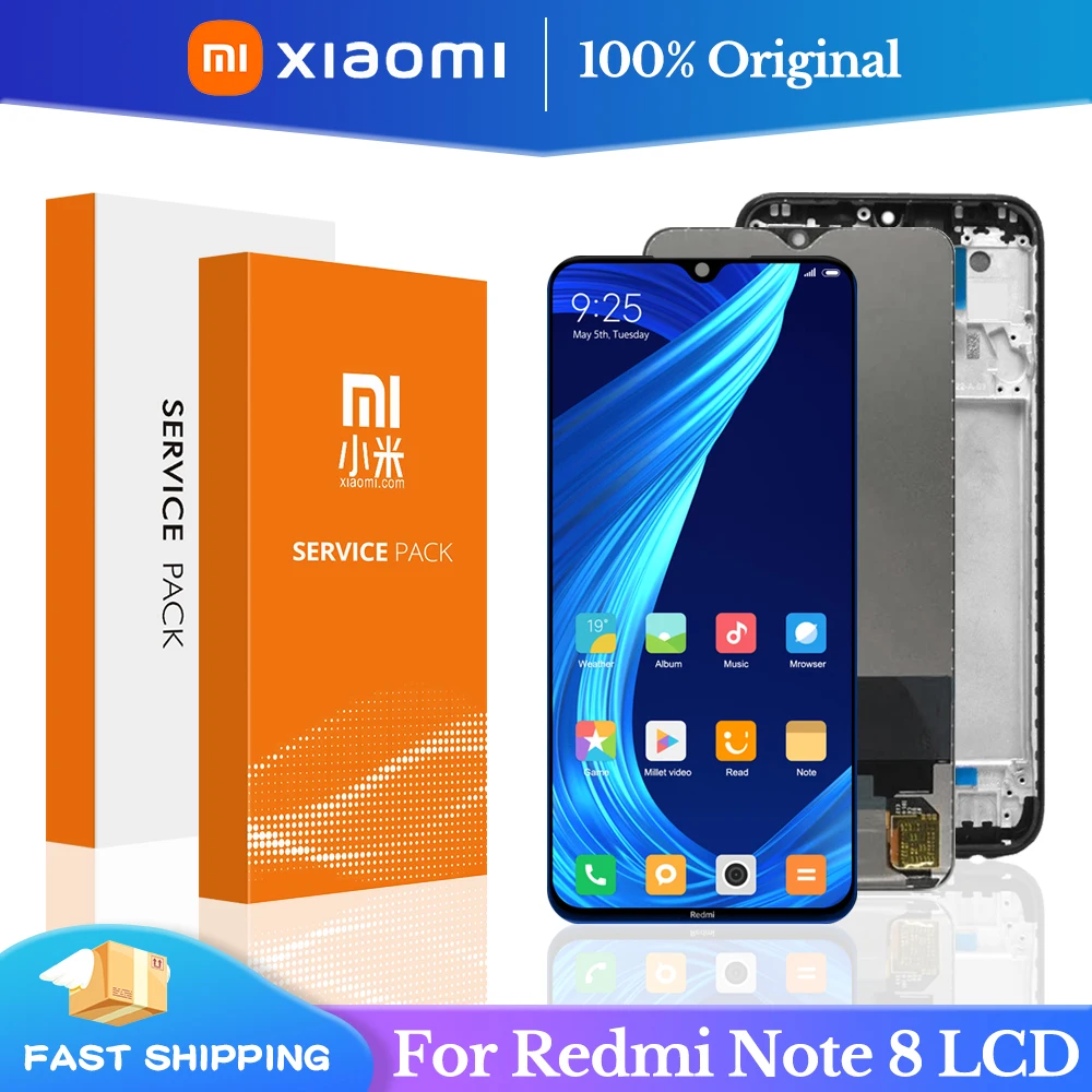 

10-Touch AAA Quality Display with frame For Xiaomi Redmi Note 8 LCD Display Screen For Redmi Note8 LCD Display Screen 6.3 inch