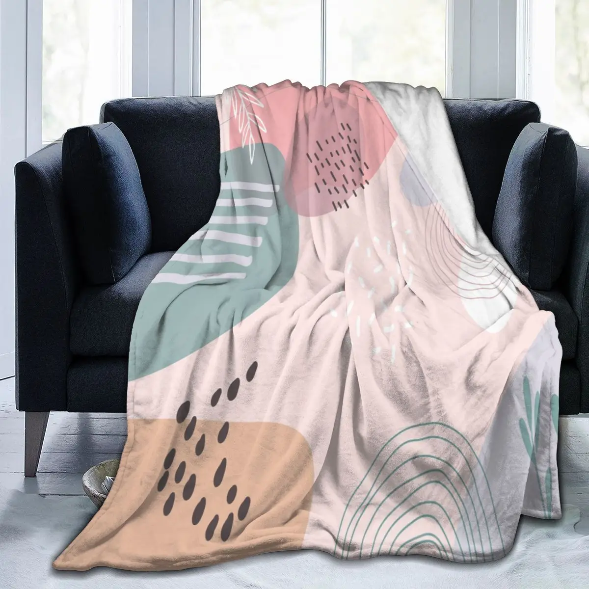 

Фланелевое одеяло, креативное ультрамягкое Флисовое одеяло с рисунком пастельных красок, покрывало для халата, дивана, кровати, путешестви...