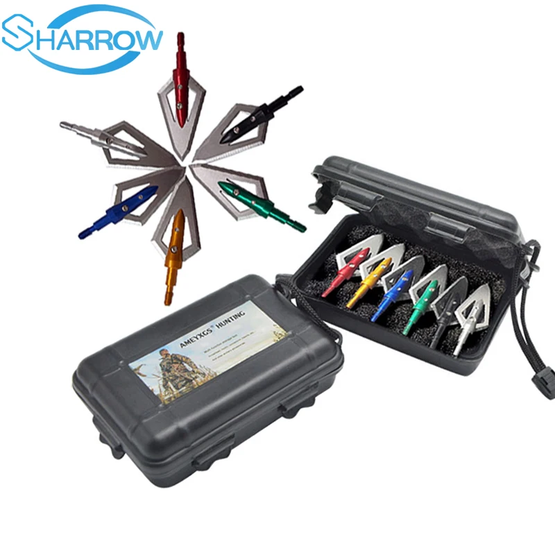 Стрелы для стрельбы из лука 6 шт. стальные наконечники 2 острых лезвия стрелы