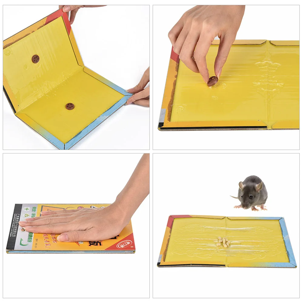 

6/12pcs Mouse Rodent Bug Cockroach Snake Glue Catcher Sticky Board Non-toxic Rat Mice Glue Trap Pest Control Reject