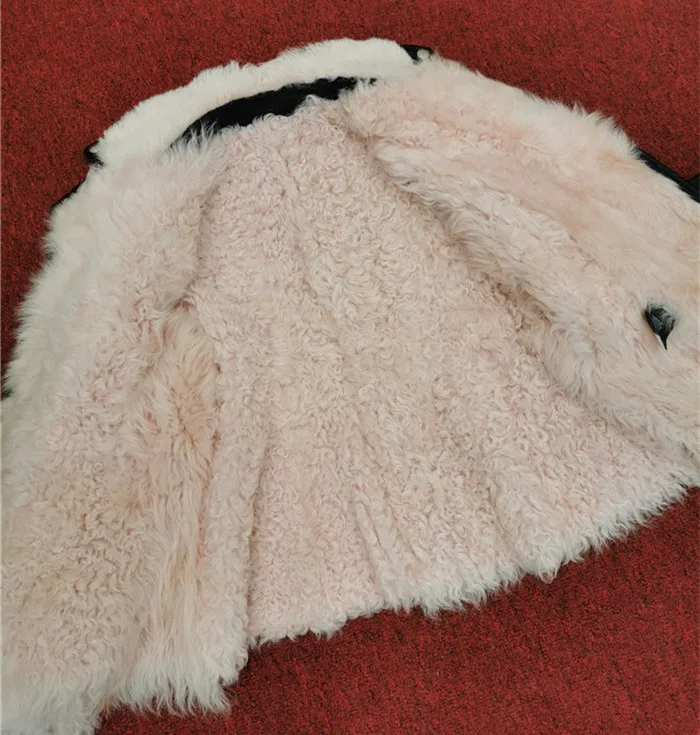 Роскошная женская зимняя Двусторонняя Меховая куртка с подкладкой из овечьей