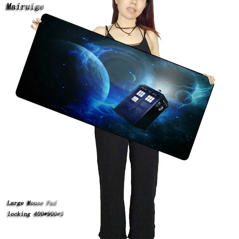 Коврик для мыши Doctor who 900*400*3 мм с большим замком и краями геймерский коврик