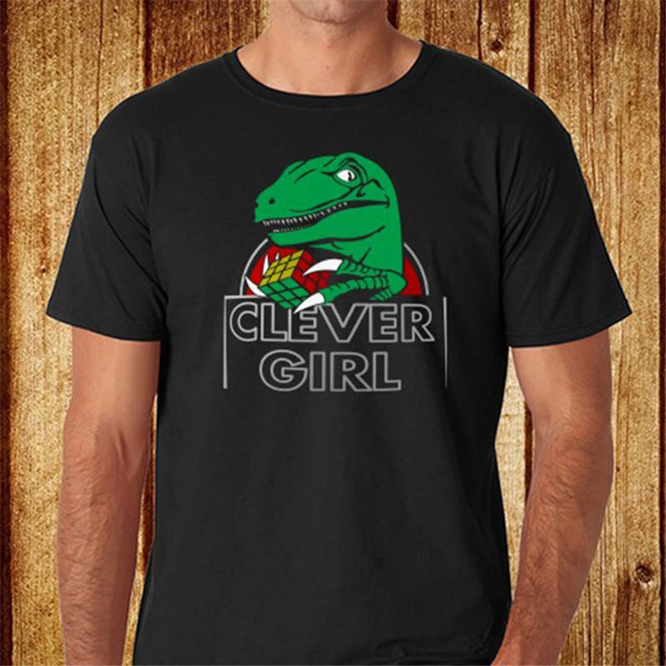 Новая умная забавная футболка для девочек с принтом Парк юррашиков черная мужчин