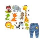 Пластырь термопереводной для детей, термопереводная виниловая наклейка с изображением животных, жирафа, зебры, Нетоксичная наклейка