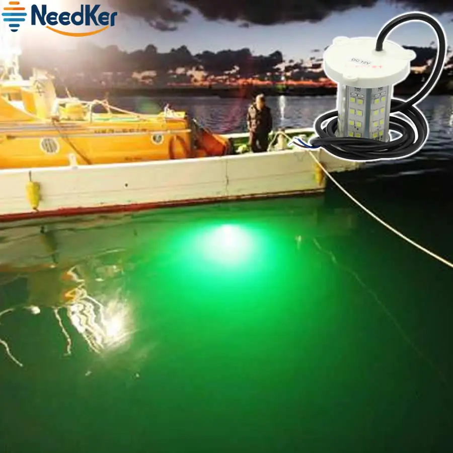 DC 12V светодиодный подводная рыбалка светильник SMD5050 12W 18W Светодиодный рыбацкая