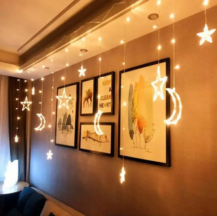 TENDA LUMINOSA NATALIZIA SERIE LUCI STELLE DI NATALE светодиодный 3 METRI PROLUNGABILE | Женская одежда