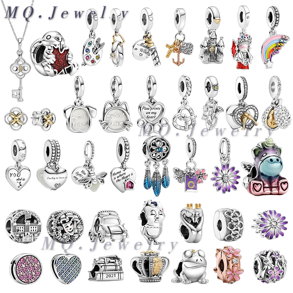

Garden Spring 2021 Collection 925 Sterling Silver Pet Cat Garden Purple Daisy Colourful Rainbow Bruno The Unicorn Dangle Charm