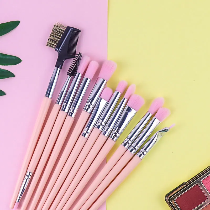 Dighealth 12 шт. женский набор кистей для макияжа Тени век Косметическая пудра румяна