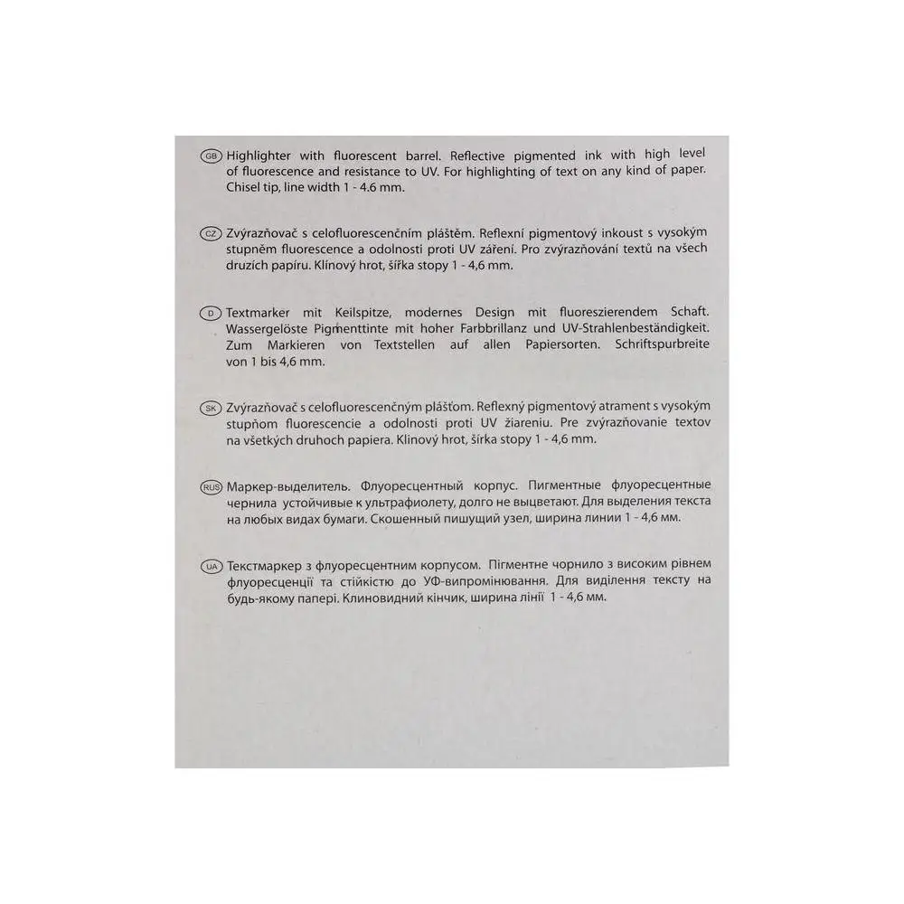 Набор маркеров-текстовыделителей 4 цвета Centropen Fax 8852 5.0 мм в блистере - купить по