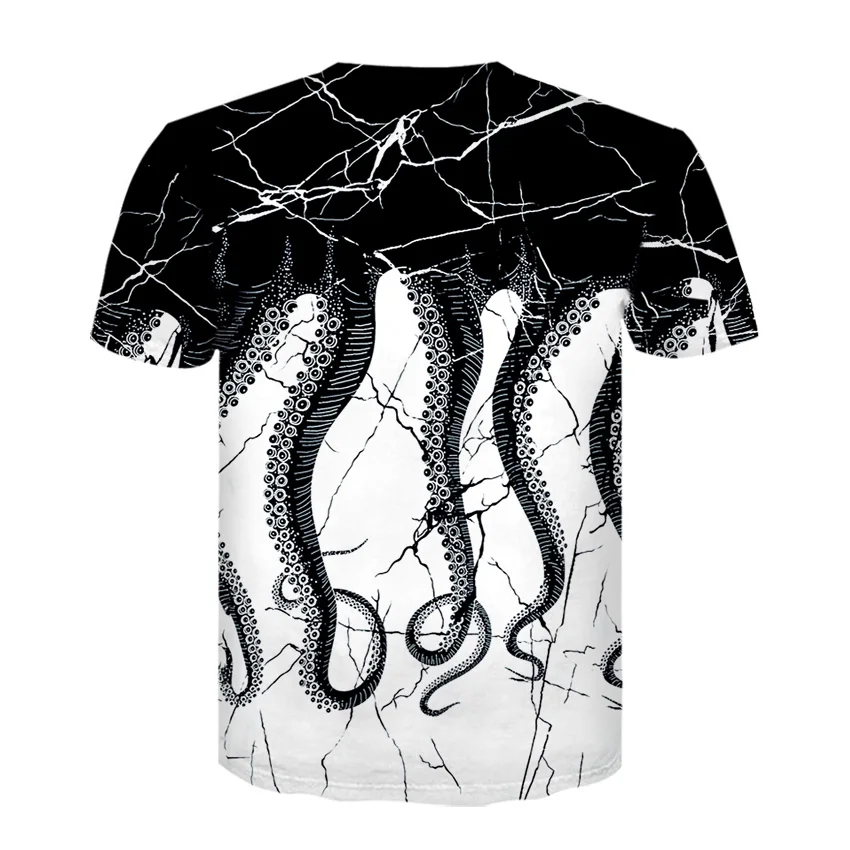 

Men's T-shirt summer quick-drying casual brand men's tops 3d printing double lion domineering round neck short-sleeved T-shirt