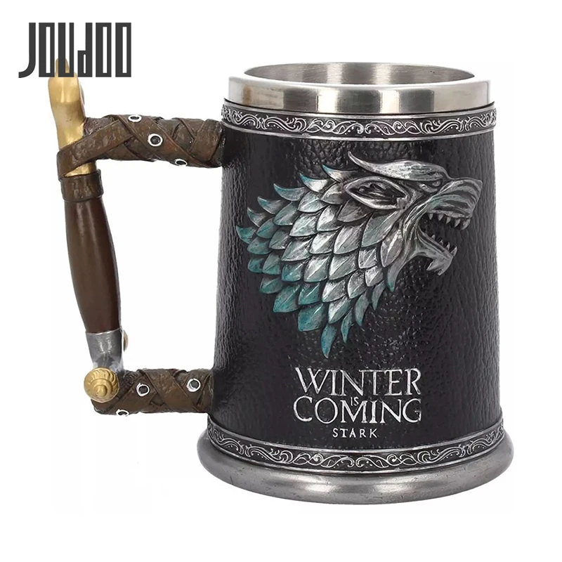 Кофейная кружка JOUDOO с двойным черепом и викингом пивные стаканчики подарок на