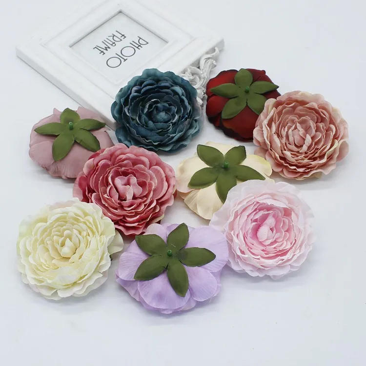 2 шт. 8 5 см большие искусственные пионы цветочные головки для свадьбы цветок на