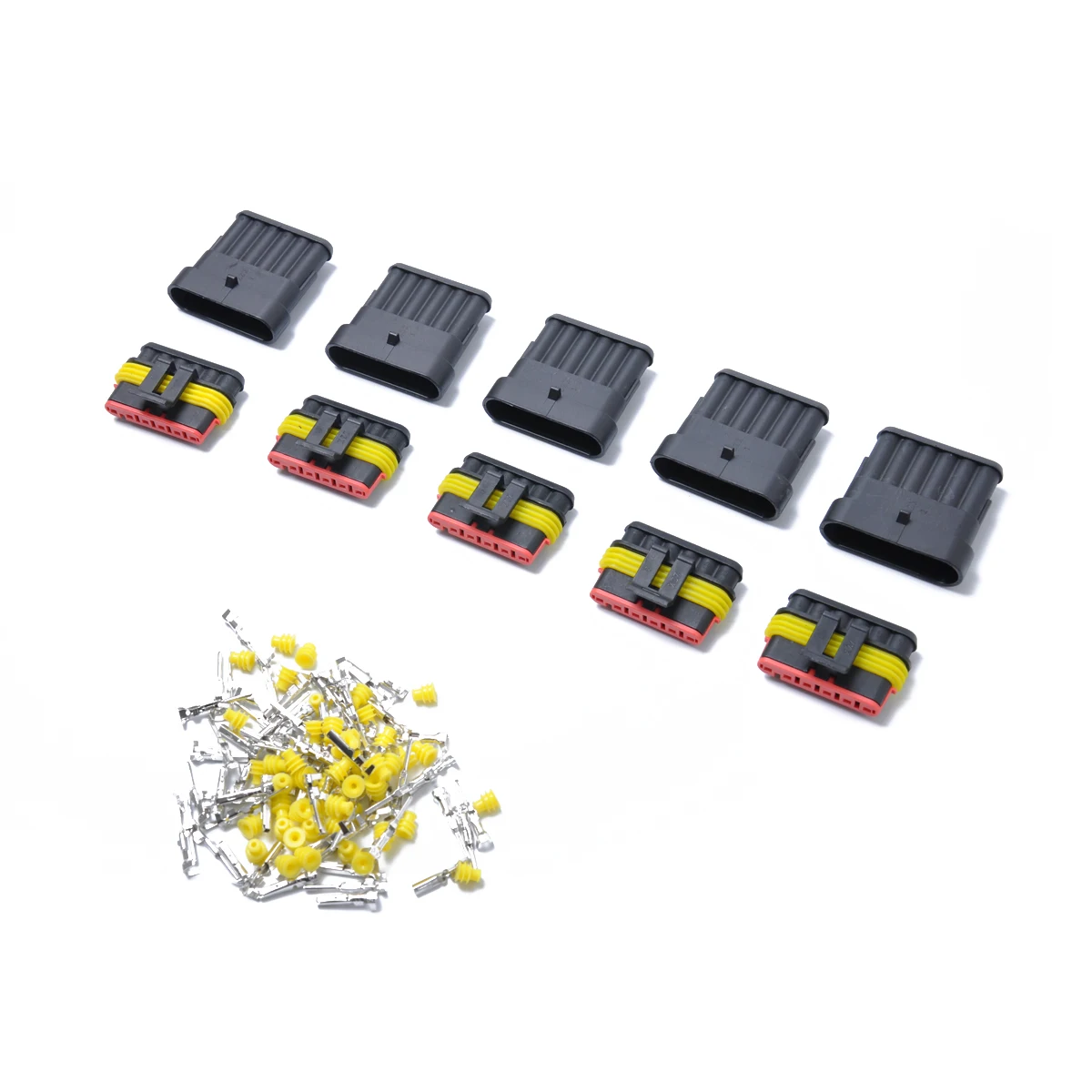 

10 Kits 6 Way Sealed Waterproof Electrical Wire Connector Plug Terminal Car Auto Set