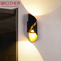 brother outdoor wall light fixture led waterproof wall lamp modern patio creative decorative for garden porch balcony courtyard