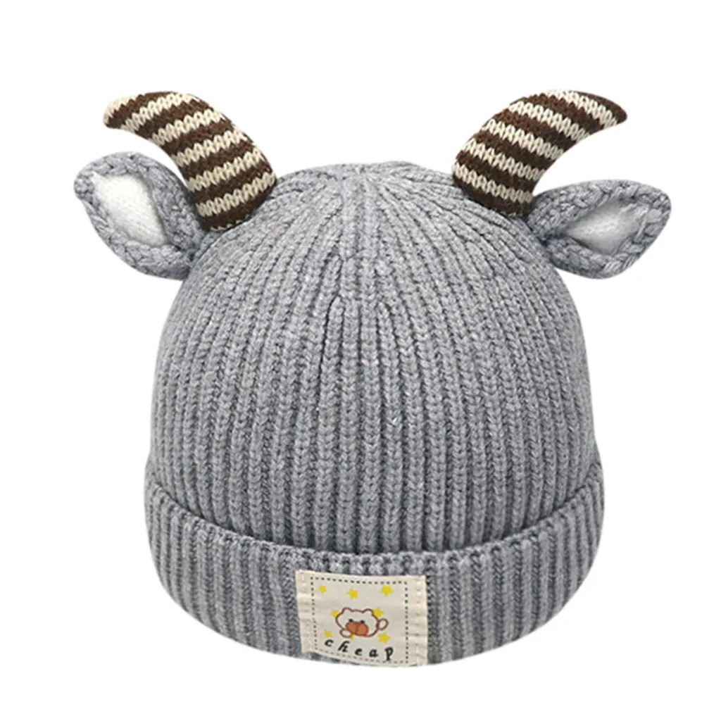 Шапка-бини для мальчиков и девочек однотонная хлопковая вязаная шапка с
