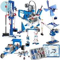 396pcs power science machinery suit compatible with 9686 machinery high tech robot building blocks bricks children toys