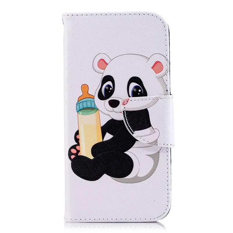 Bottle Panda Чехол-накладка с милой пандой для Apple iphone XS X XR 11 Pro Max 6 6S 7 8 Plus 5 5S кожаный чехол-кошелек D07Z - Цвет: Bottle Panda