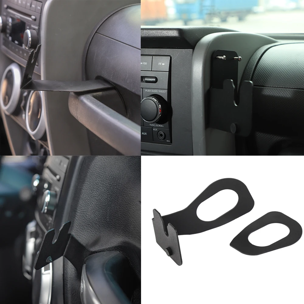 

for Jeep Wrangler JK JKU 2007-2017 Interphone Holder Stand Walkie Talkie Mount Bracket ABS Black Car Interior Accessories