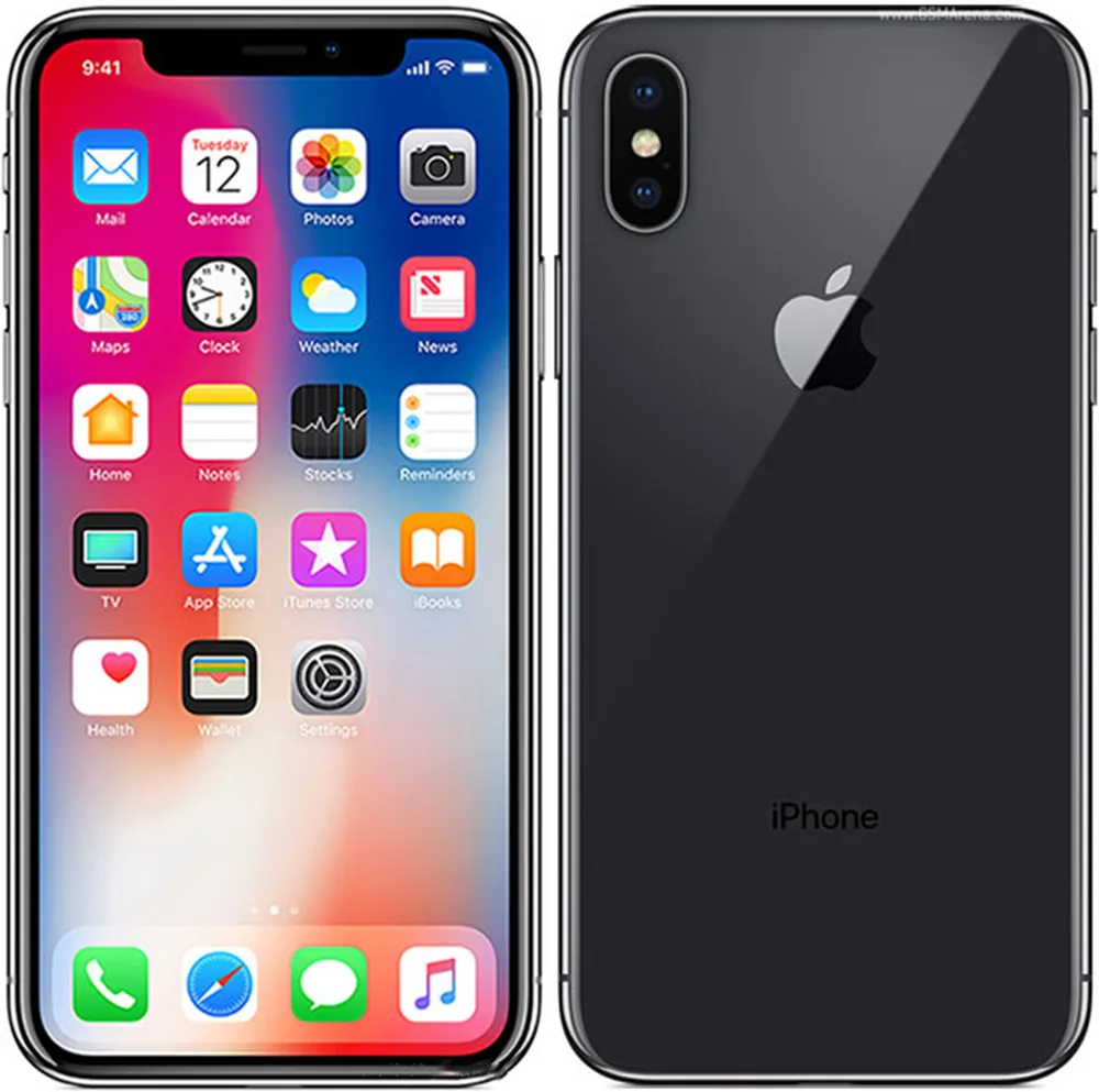 Black Apple iPhone X Unlocked Face ID LTE 5.8 inch Hexa Core IOS RAM 3GB ROM 64/ 256GB Fingerprint - Цвет: Black