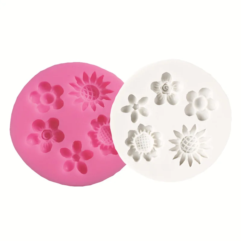

DIY fondant cake chrysanthemum plum flower silicone mold baking decoration tool cake chocolate tool silicone mold