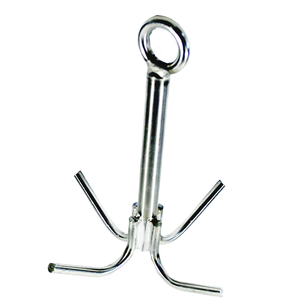 

10.6" 4-Claw Hook Anchor Marine Grade Grapple Grappling Hook Boat Accessories