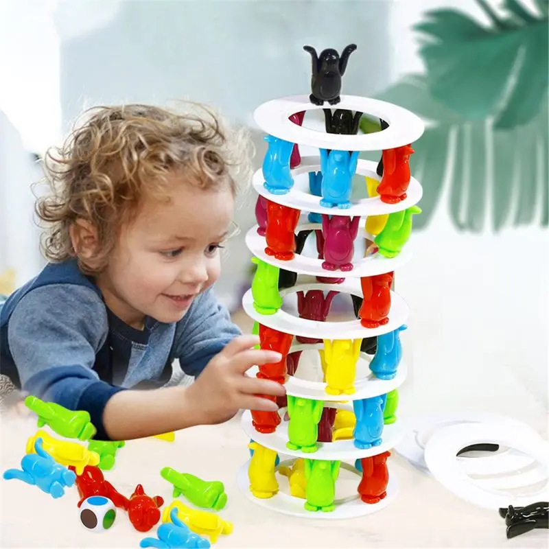 

Penguin Balance Toy Challenge Tower Stacked Children Toys Desktop Game Parent-Child Interactive Board Game Intelligence Toys