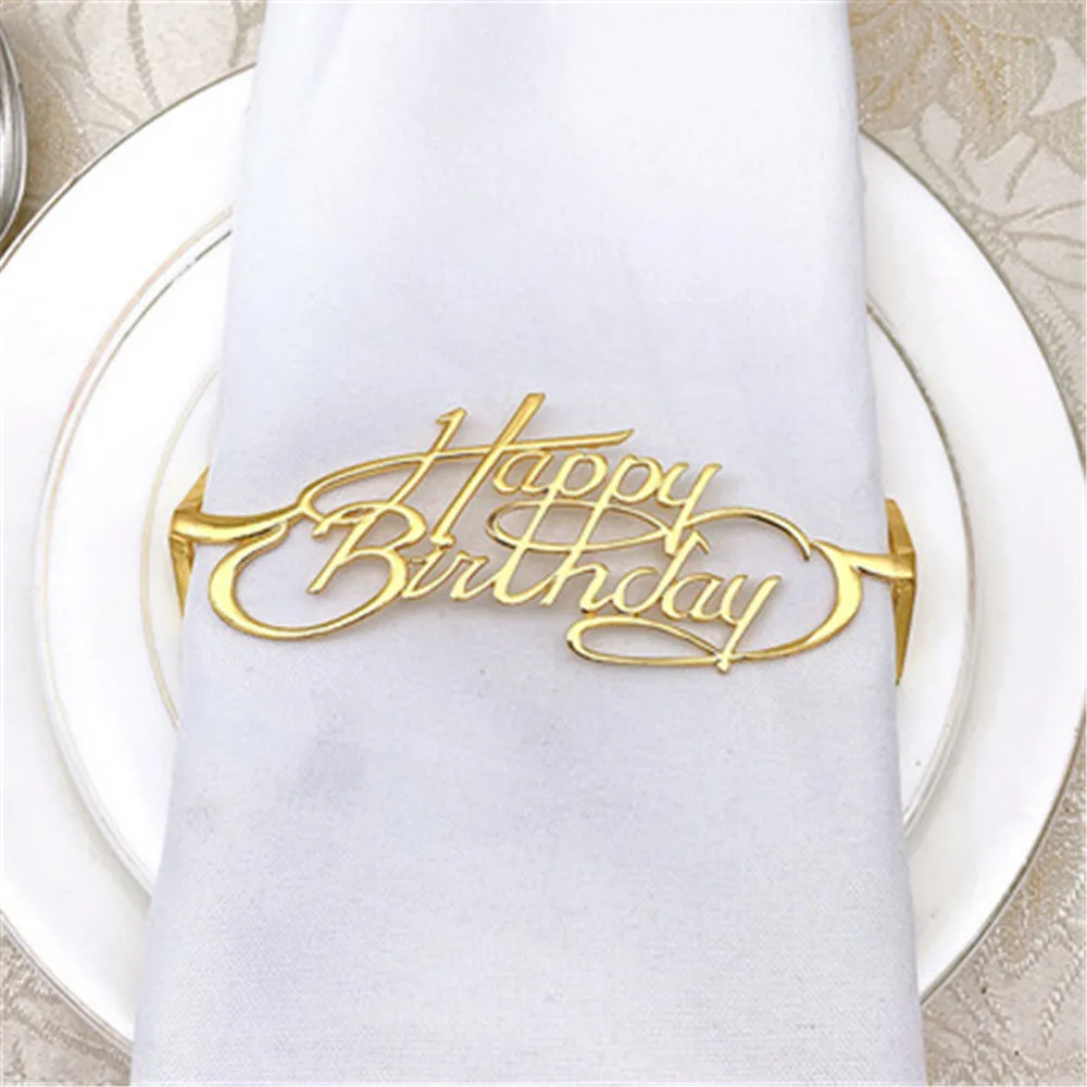 

Кольцо для салфеток «С Днем Рождения», 10 шт.