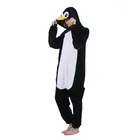 Костюм черного пингвина из Аниме животных, косплей, полный комбинезон для взрослых женщин и мужчин, комбинезон, пижама, вечернее платье