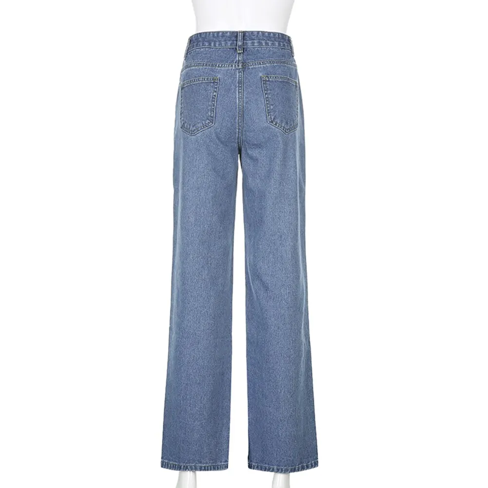 Длинные джинсы Y2k штаны брюки с зеброй женская уличная одежда в стиле Харадзюку