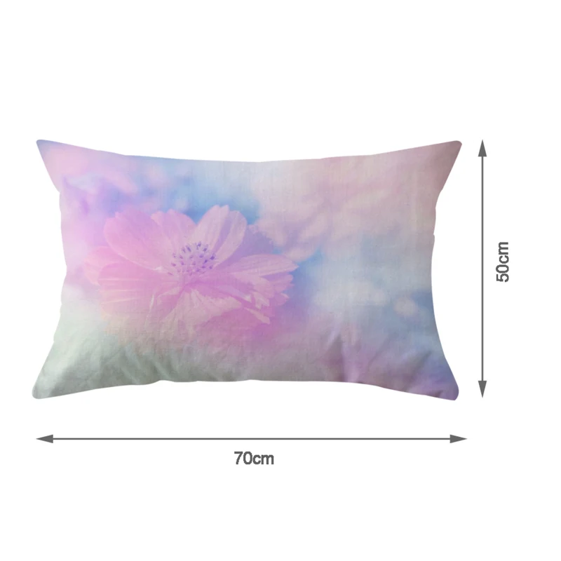 

Fuwatacchi 50x70cm Pink Rose Pattern Short Plush Pillow Cases for Sofa Cover for Case Bed Car Home Pillow for Gift Decoration