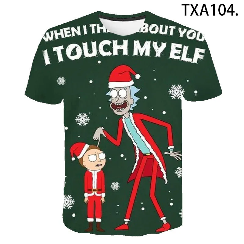 

2020 New Summer Rick 3D T Shirt Men Women Children Casual Fashion Streetwear Boy Girl Kids Printed Cotton Tops