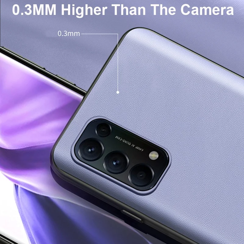 luxury leather phone case for oppo reno 3 4 5 6 pro plus 4z 5z find x2 x3 lite neo realme gt neo x3 superzoom c21 cover case free global shipping