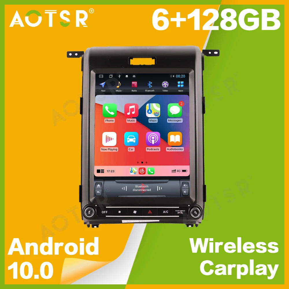 

For Ford Raptor F150 2015-2020 Android 10 6+128GB Vertical Screen Car Radio GPS Navig Stereo Headunit Multimedia DVD Player