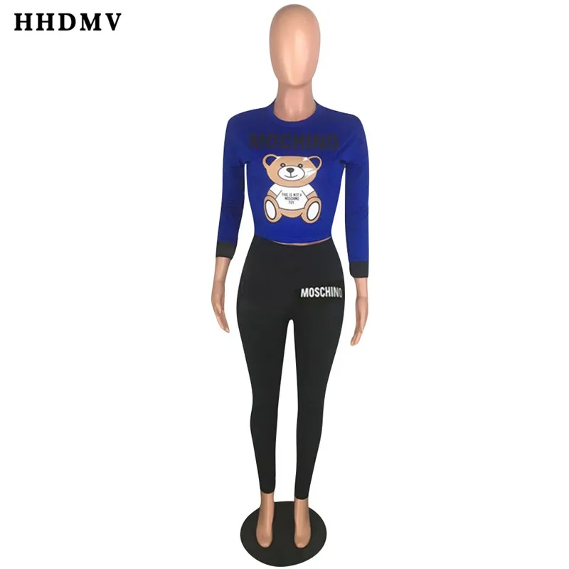 HHDMV/ г., eduction of age, топ с длинными рукавами и круглым вырезом, с героями мультфильмов, эластичные длинные штаны повседневные стильные комплекты из двух предметов с надписями