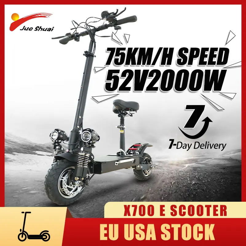 

52V 2600W Dual Motor Electric Scooter 75KM/H Max Speed Foldable Electric Scooters Adults 60KM Long Range E Scooter EU USA Stcok