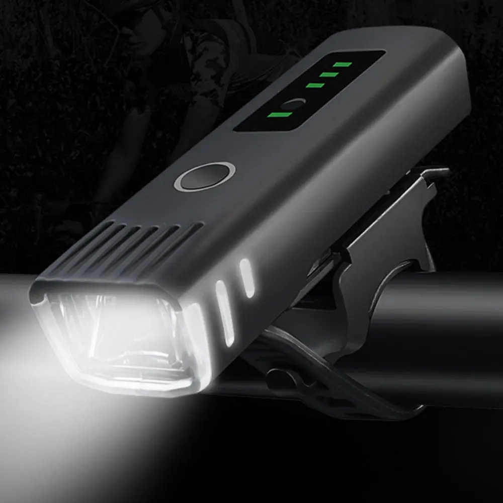 

1Pc Outdoor Cycling Mountain Bike Light Sensor Bike Headlight LED Night Cycling Lamp Headlight (Black)